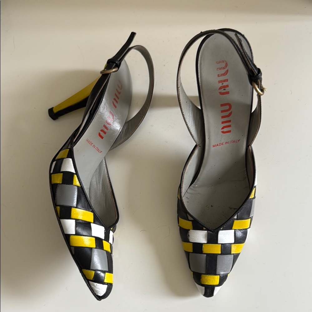Miu Miu Checker Pumps - size 38